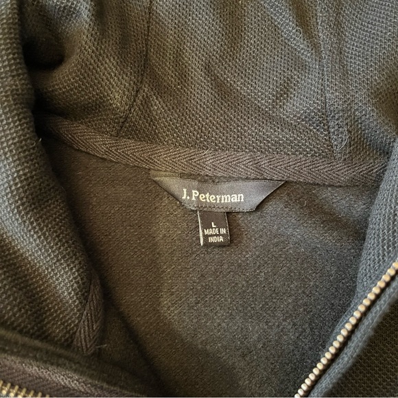 J. Peterman Men’s Elbow Patch Rugby Gray Yellow Shirt Large 100% Cotton - Picture 4 of 11